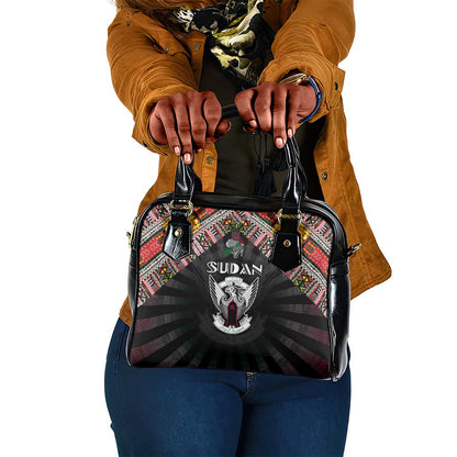 Sudan Roots Shoulder Handbag African Pride in Fingerprint and Tribal Colors