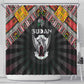 Sudan Roots Shower Curtain African Pride in Fingerprint and Tribal Colors
