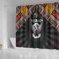 Sudan Roots Shower Curtain African Pride in Fingerprint and Tribal Colors