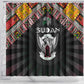 Sudan Roots Shower Curtain African Pride in Fingerprint and Tribal Colors