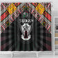 Sudan Roots Shower Curtain African Pride in Fingerprint and Tribal Colors
