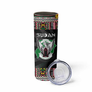 Sudan Roots Skinny Tumbler African Pride in Fingerprint and Tribal Colors