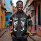 Personalized Sudan Roots Sleeve Zip Bomber Jacket African Pride in Fingerprint and Tribal Colors