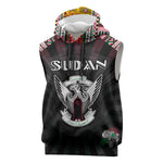 Personalized Sudan Roots Sleeveless Hoodie African Pride in Fingerprint and Tribal Colors - African Pride