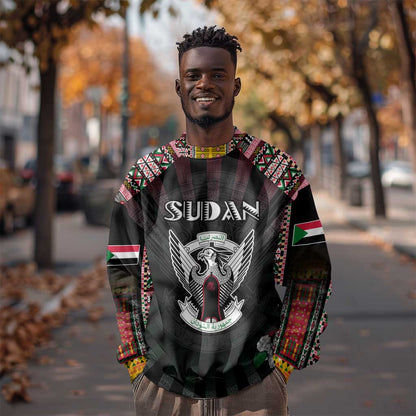 Personalized Sudan Roots Sweatshirt African Pride in Fingerprint and Tribal Colors