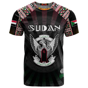 Personalized Sudan Roots T shirt African Pride in Fingerprint and Tribal Colors