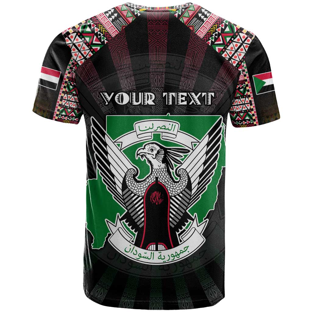 Personalized Sudan Roots T shirt African Pride in Fingerprint and Tribal Colors