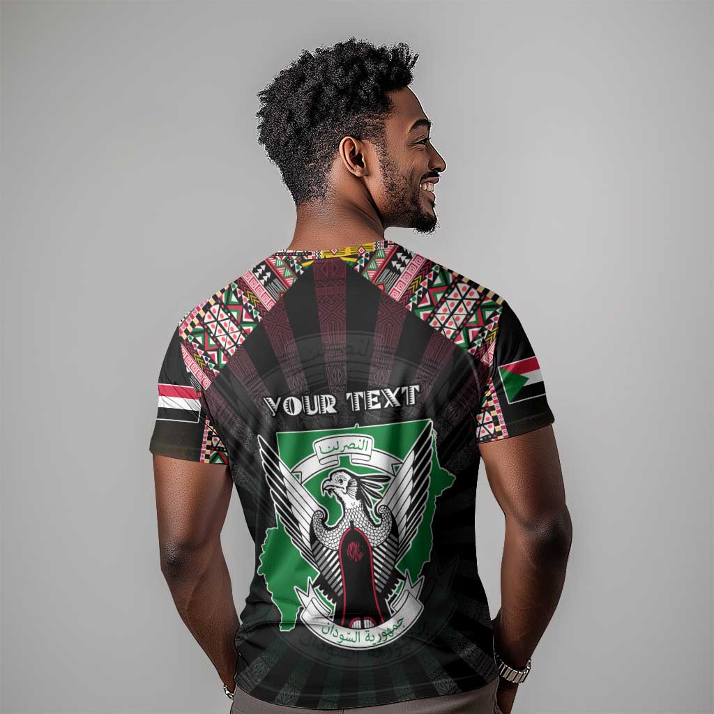 Personalized Sudan Roots T shirt African Pride in Fingerprint and Tribal Colors