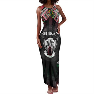 Personalized Sudan Roots Tank Maxi Dress African Pride in Fingerprint and Tribal Colors
