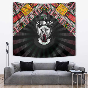 Sudan Roots Tapestry African Pride in Fingerprint and Tribal Colors