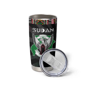 Sudan Roots Tumbler Cup African Pride in Fingerprint and Tribal Colors