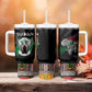 Sudan Roots Tumbler With Handle African Pride in Fingerprint and Tribal Colors