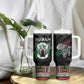 Sudan Roots Tumbler With Handle African Pride in Fingerprint and Tribal Colors