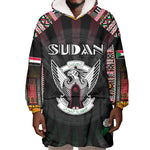 Personalized Sudan Roots Wearable Blanket Hoodie African Pride in Fingerprint and Tribal Colors
