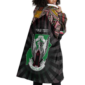 Personalized Sudan Roots Wearable Blanket Hoodie African Pride in Fingerprint and Tribal Colors