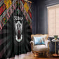 Sudan Roots Window Curtain African Pride in Fingerprint and Tribal Colors