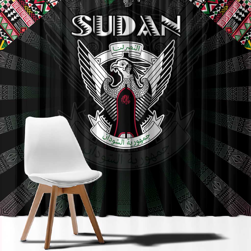 Sudan Roots Window Curtain African Pride in Fingerprint and Tribal Colors