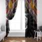 Sudan Roots Window Curtain African Pride in Fingerprint and Tribal Colors