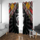 Sudan Roots Window Curtain African Pride in Fingerprint and Tribal Colors