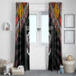 Sudan Roots Window Curtain African Pride in Fingerprint and Tribal Colors