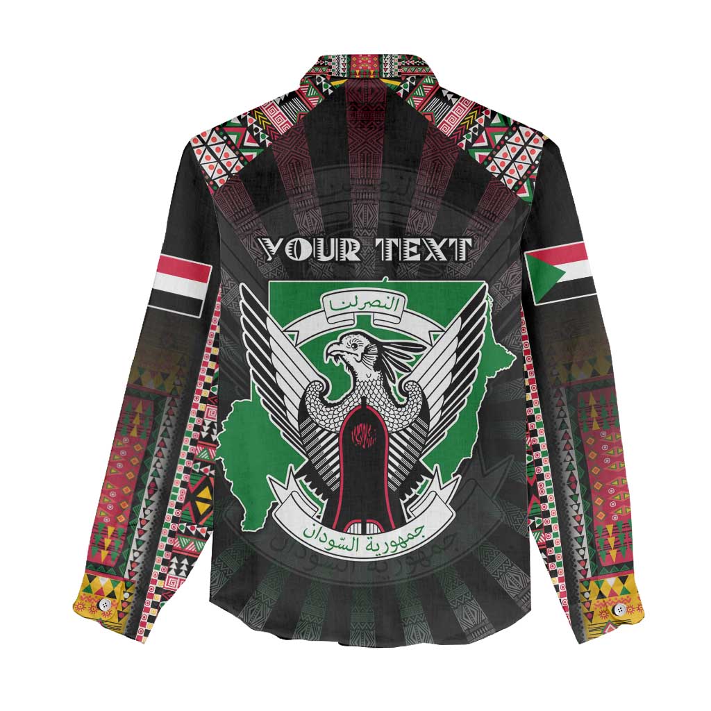 Personalized Sudan Roots Women Casual Shirt African Pride in Fingerprint and Tribal Colors