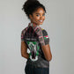Personalized Sudan Roots Women Polo Shirt African Pride in Fingerprint and Tribal Colors