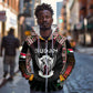 Personalized Sudan Roots Zip Hoodie African Pride in Fingerprint and Tribal Colors