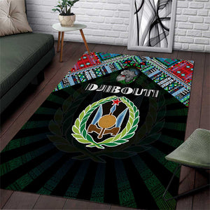 Djibouti Roots Area Rug African Pride in Fingerprint and Tribal Colors