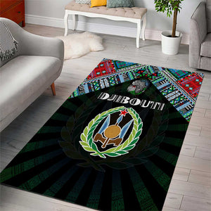 Djibouti Roots Area Rug African Pride in Fingerprint and Tribal Colors