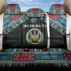 Djibouti Roots Back Car Seat Cover African Pride in Fingerprint and Tribal Colors
