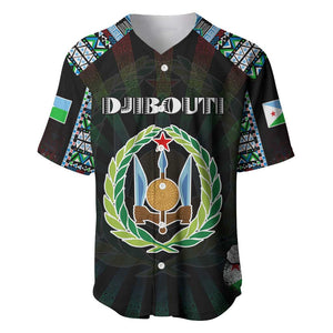 Personalized Djibouti Roots Baseball Jersey African Pride in Fingerprint and Tribal Colors