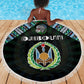 Djibouti Roots Beach Blanket African Pride in Fingerprint and Tribal Colors