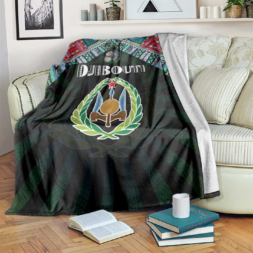 Djibouti Roots Blanket African Pride in Fingerprint and Tribal Colors