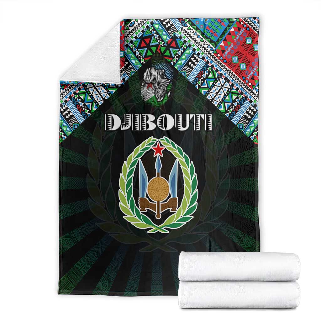 Djibouti Roots Blanket African Pride in Fingerprint and Tribal Colors