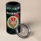 Djibouti Roots 4 in 1 Can Cooler Tumbler African Pride in Fingerprint and Tribal Colors