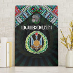 Djibouti Roots Canvas Wall Art African Pride in Fingerprint and Tribal Colors