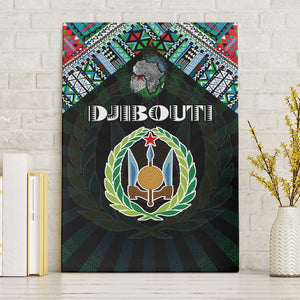 Djibouti Roots Canvas Wall Art African Pride in Fingerprint and Tribal Colors