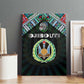 Djibouti Roots Canvas Wall Art African Pride in Fingerprint and Tribal Colors
