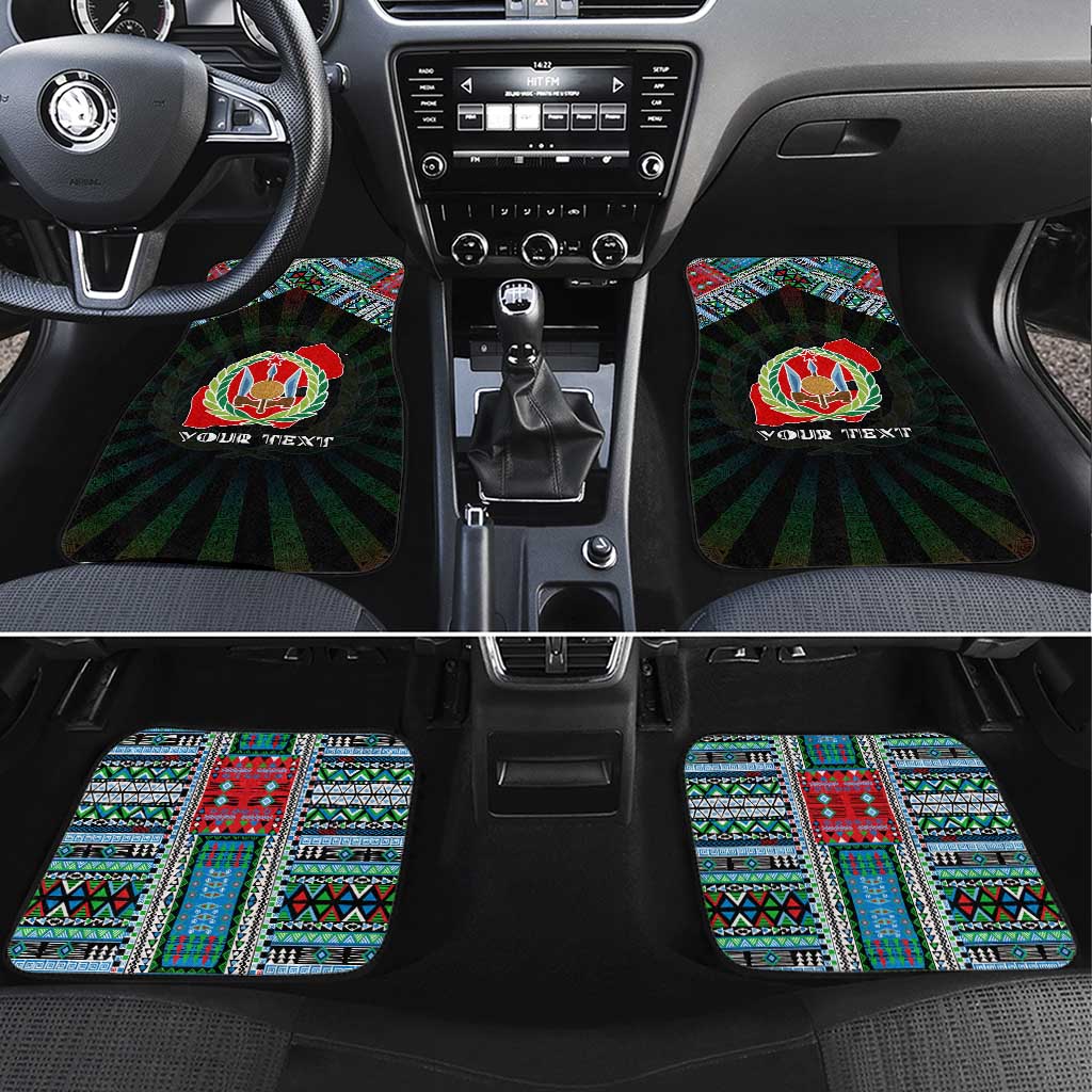 Djibouti Roots Car Mats African Pride in Fingerprint and Tribal Colors