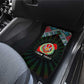 Djibouti Roots Car Mats African Pride in Fingerprint and Tribal Colors