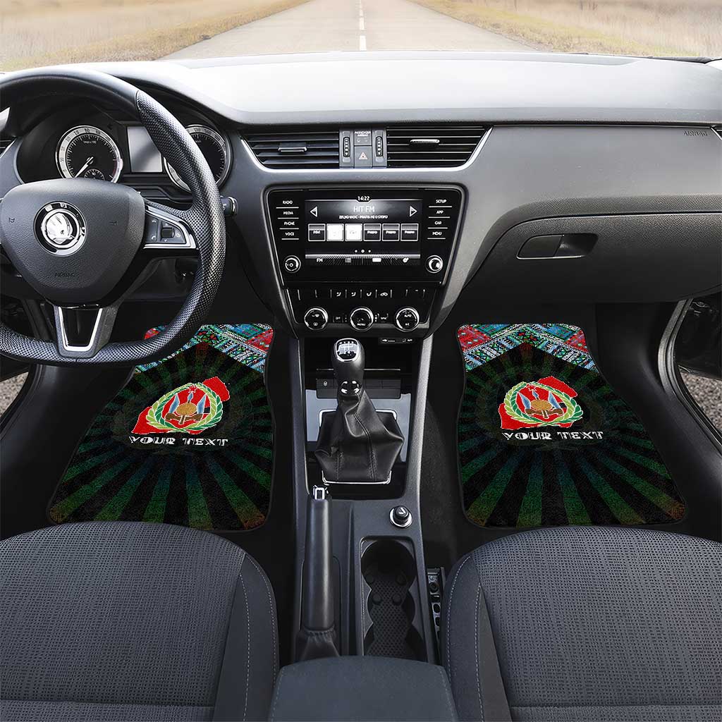 Djibouti Roots Car Mats African Pride in Fingerprint and Tribal Colors