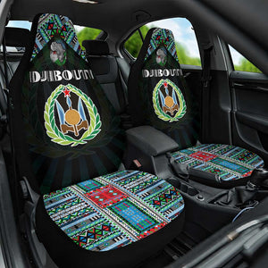 Djibouti Roots Car Seat Cover African Pride in Fingerprint and Tribal Colors