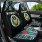 Djibouti Roots Car Seat Cover African Pride in Fingerprint and Tribal Colors