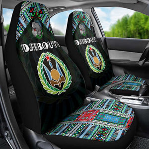Djibouti Roots Car Seat Cover African Pride in Fingerprint and Tribal Colors