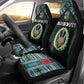 Djibouti Roots Car Seat Cover African Pride in Fingerprint and Tribal Colors