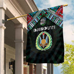 Djibouti Roots Garden Flag African Pride in Fingerprint and Tribal Colors