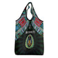 Djibouti Roots Grocery Bag African Pride in Fingerprint and Tribal Colors