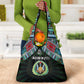 Djibouti Roots Grocery Bag African Pride in Fingerprint and Tribal Colors