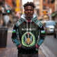 Personalized Djibouti Roots Hoodie African Pride in Fingerprint and Tribal Colors