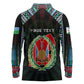 Personalized Djibouti Roots Long Sleeve Polo Shirt African Pride in Fingerprint and Tribal Colors